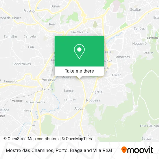 Mestre das Chamines map