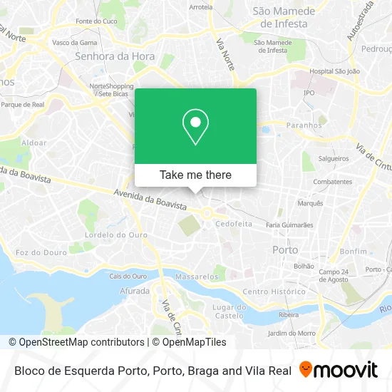 Bloco de Esquerda Porto map