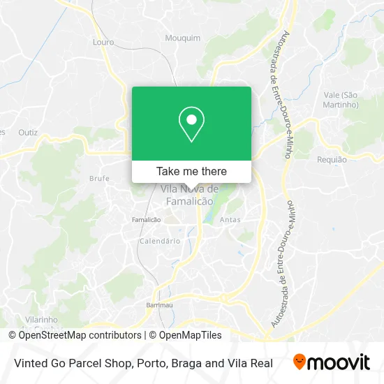 Vinted Go Parcel Shop map
