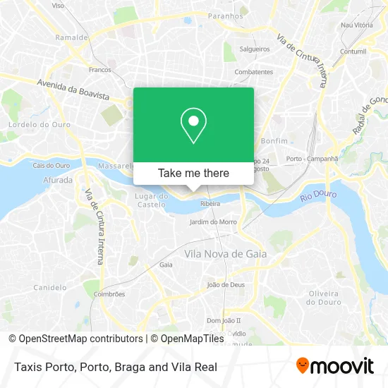 Taxis Porto map