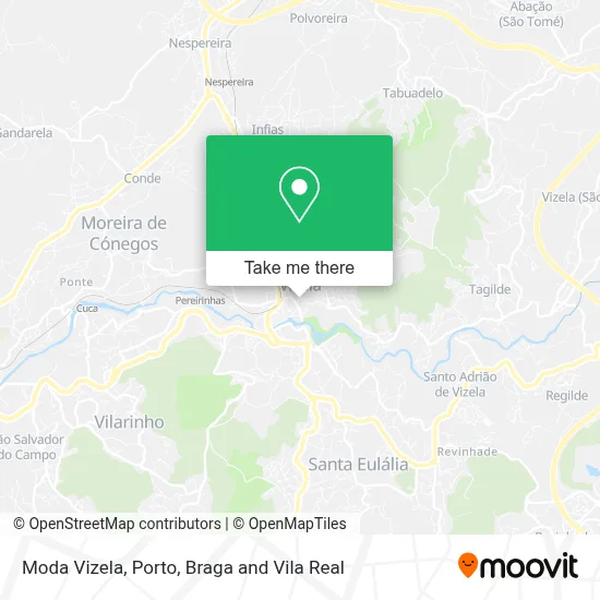 Moda Vizela map