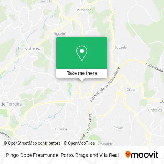Pingo Doce Freamunde map