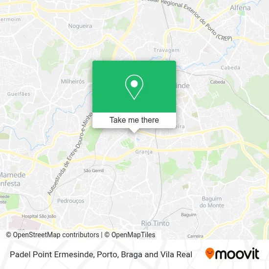 Padel Point Ermesinde map