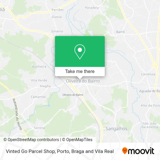 Vinted Go Parcel Shop map