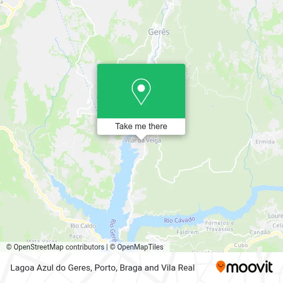 Lagoa Azul do Geres map