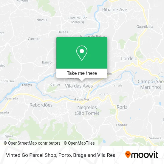 Vinted Go Parcel Shop map