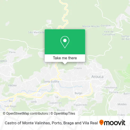 Castro of Monte Valinhas map