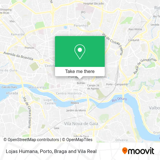 Lojas Humana map