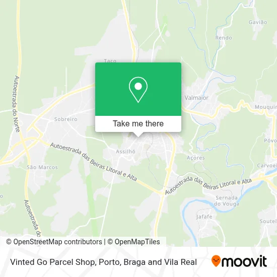 Vinted Go Parcel Shop map