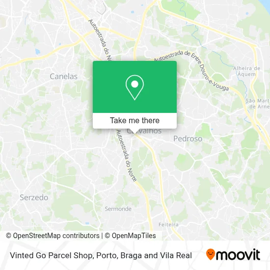 Vinted Go Parcel Shop map