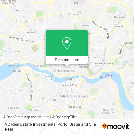 VC Real Estate Investments map