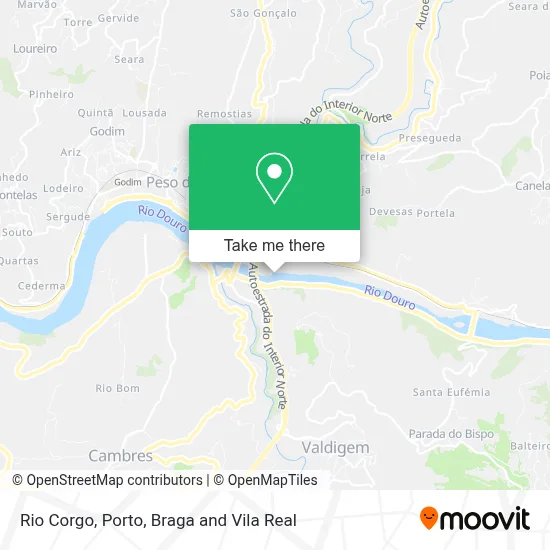 Rio Corgo mapa