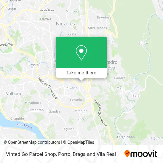 Vinted Go Parcel Shop map