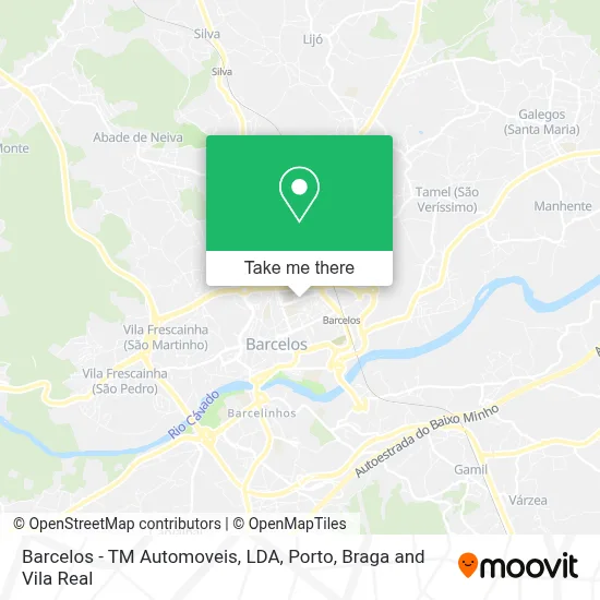 Barcelos - TM Automoveis, LDA map