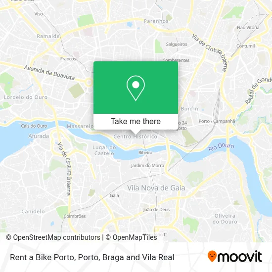 Rent a Bike Porto mapa