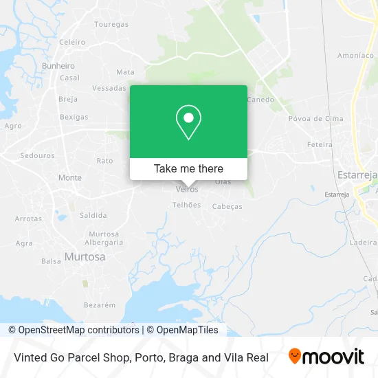 Vinted Go Parcel Shop map