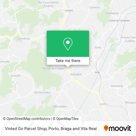 Vinted Go Parcel Shop map