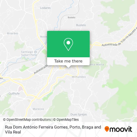 Rua Dom António Ferreira Gomes mapa