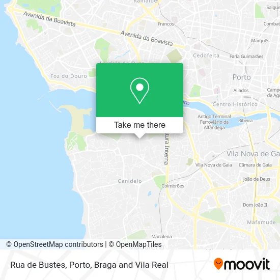 Rua de Bustes map