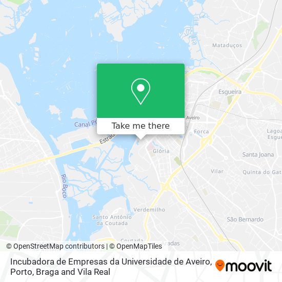 Incubadora de Empresas da Universidade de Aveiro map