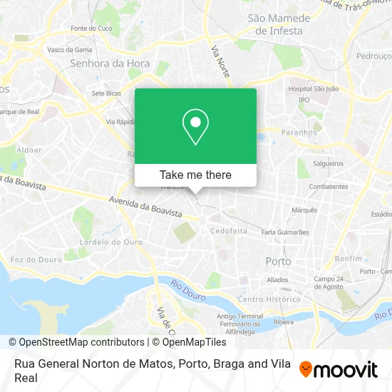 Rua General Norton de Matos mapa