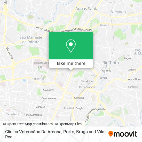 Clínica Veterinária Da Areosa map