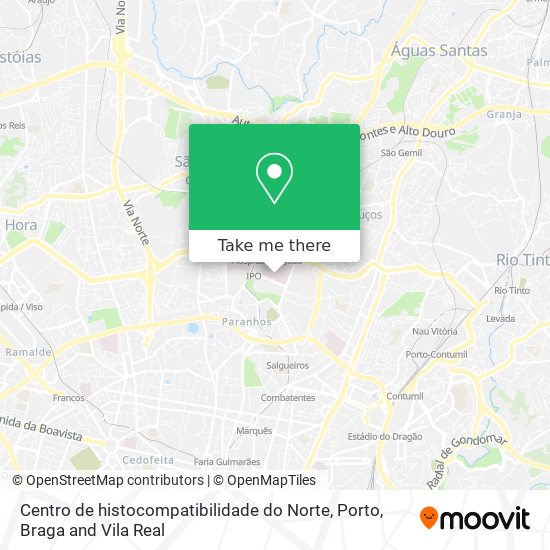 Centro de histocompatibilidade do Norte map