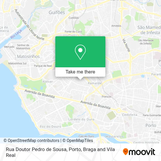 Rua Doutor Pedro de Sousa map