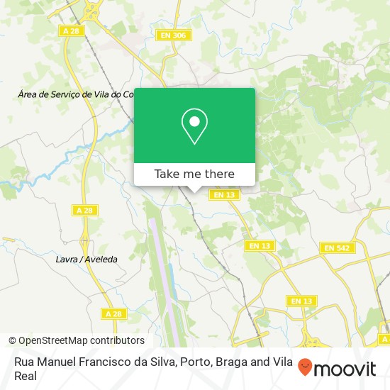 Rua Manuel Francisco da Silva mapa