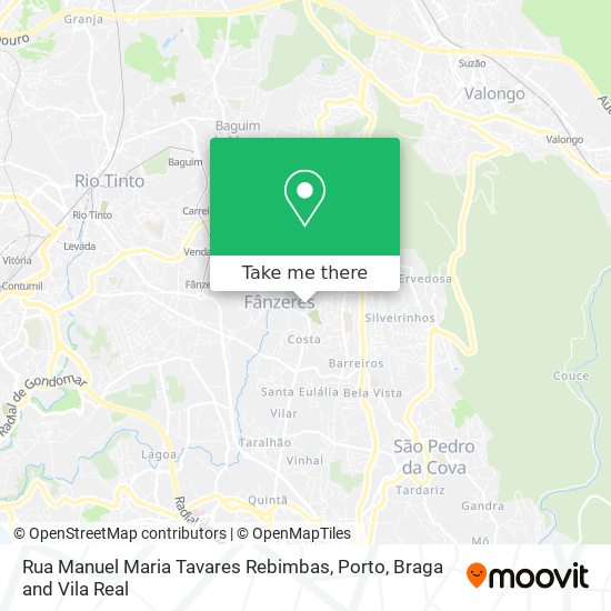 Rua Manuel Maria Tavares Rebimbas map