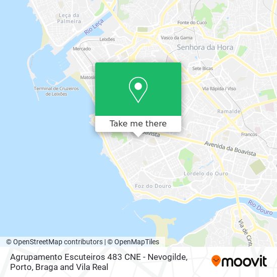 Agrupamento Escuteiros 483 CNE - Nevogilde mapa