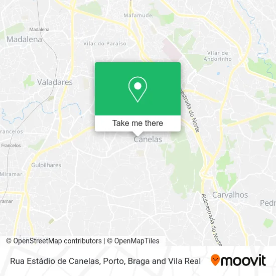 Rua Estádio de Canelas map
