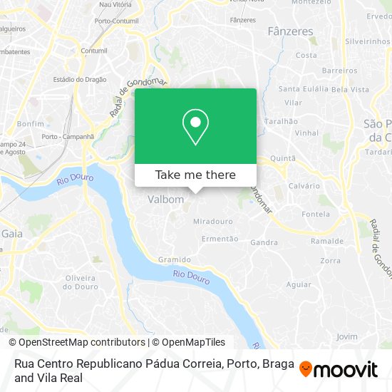 Rua Centro Republicano Pádua Correia map