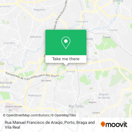 Rua Manuel Francisco de Araújo mapa