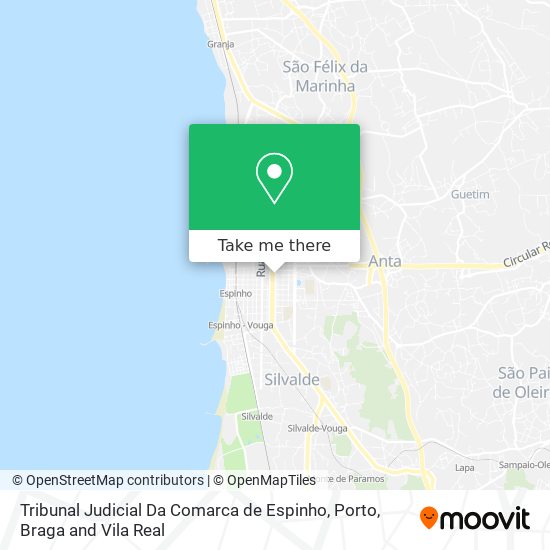 Tribunal Judicial Da Comarca de Espinho map