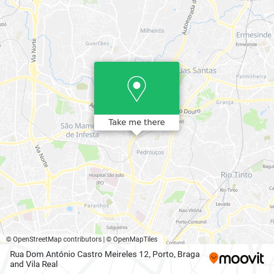 Rua Dom António Castro Meireles 12 mapa