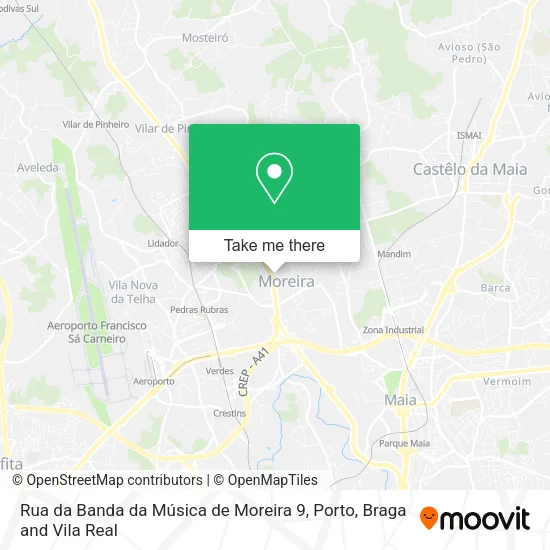 Rua da Banda da Música de Moreira 9 map
