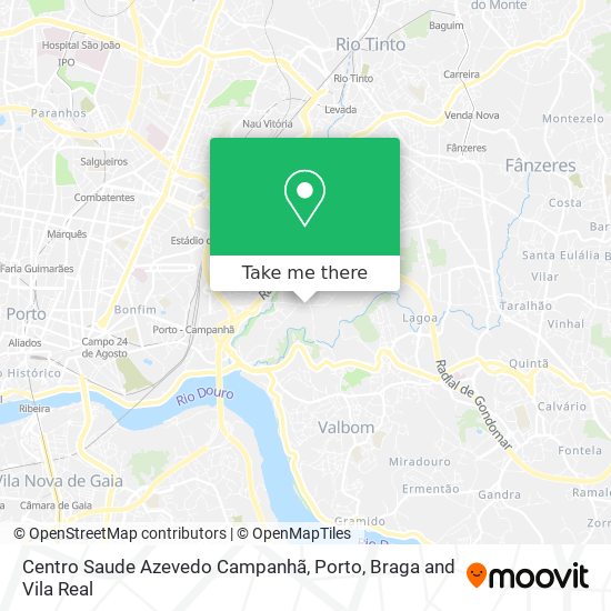 Centro Saude Azevedo Campanhã map