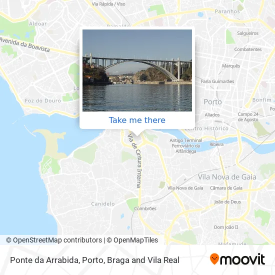 Ponte da Arrabida map