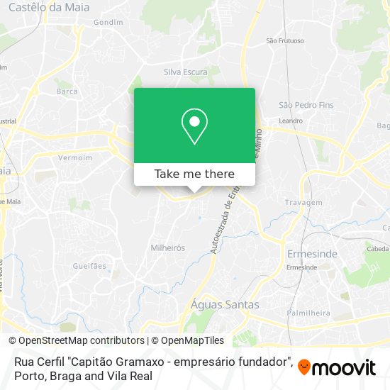 Rua Cerfil "Capitão Gramaxo - empresário fundador" map