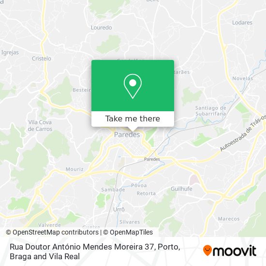 Rua Doutor António Mendes Moreira 37 map