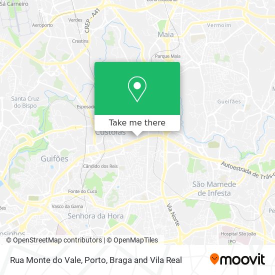 Rua Monte do Vale map