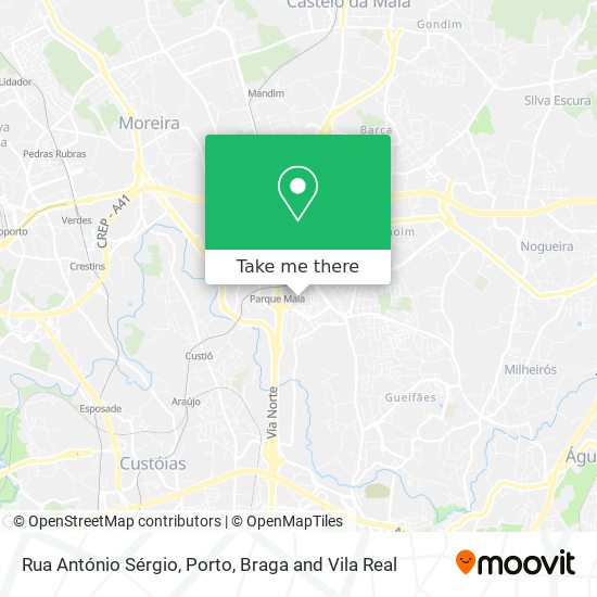 Rua António Sérgio mapa