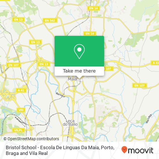 Bristol School - Escola De Línguas Da Maia map