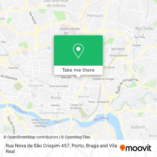 Rua Nova de São Crispim 457 mapa