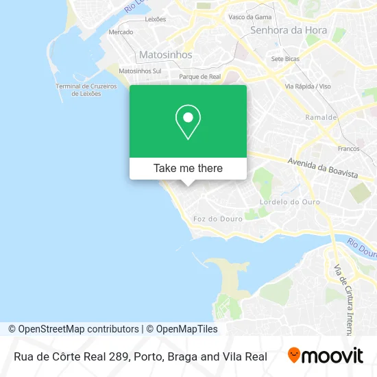 Rua de Côrte Real 289 map