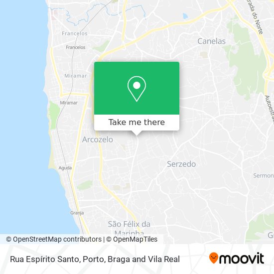 Rua Espírito Santo mapa
