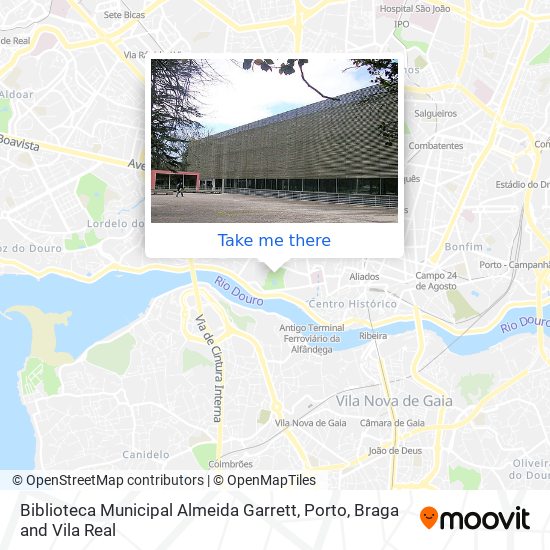 Biblioteca Municipal Almeida Garrett mapa