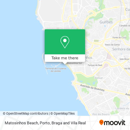 Matosinhos Beach map