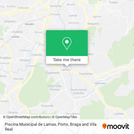 Piscina Municipal de Lamas map